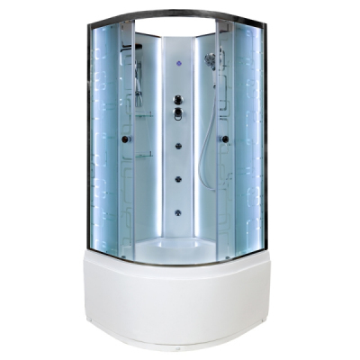 Душевая кабина AvaCan EM5011 N LED с гидромассажем 110x110 см, EM5011NLED+GM