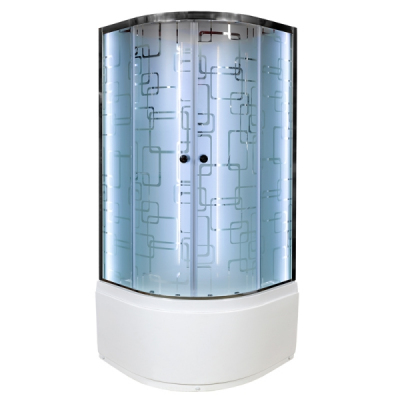 Душевая кабина AvaCan EM5011 N LED с гидромассажем 110x110 см, EM5011NLED+GM