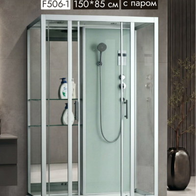 Душевая кабина Frank F-506-1 150x85 см с турецкой баней, 13356787