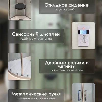 Душевая кабина Frank F606 с баней 100х100 см, 20158490